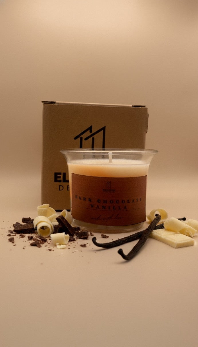 Dark Chocolate Vanilla Scented Open Jar Candle | Soy Wax | 10 Hours Burn Time | Strong & Long-Lasting Aroma | Home Decor, Relaxation, Spa & Gifting-120g