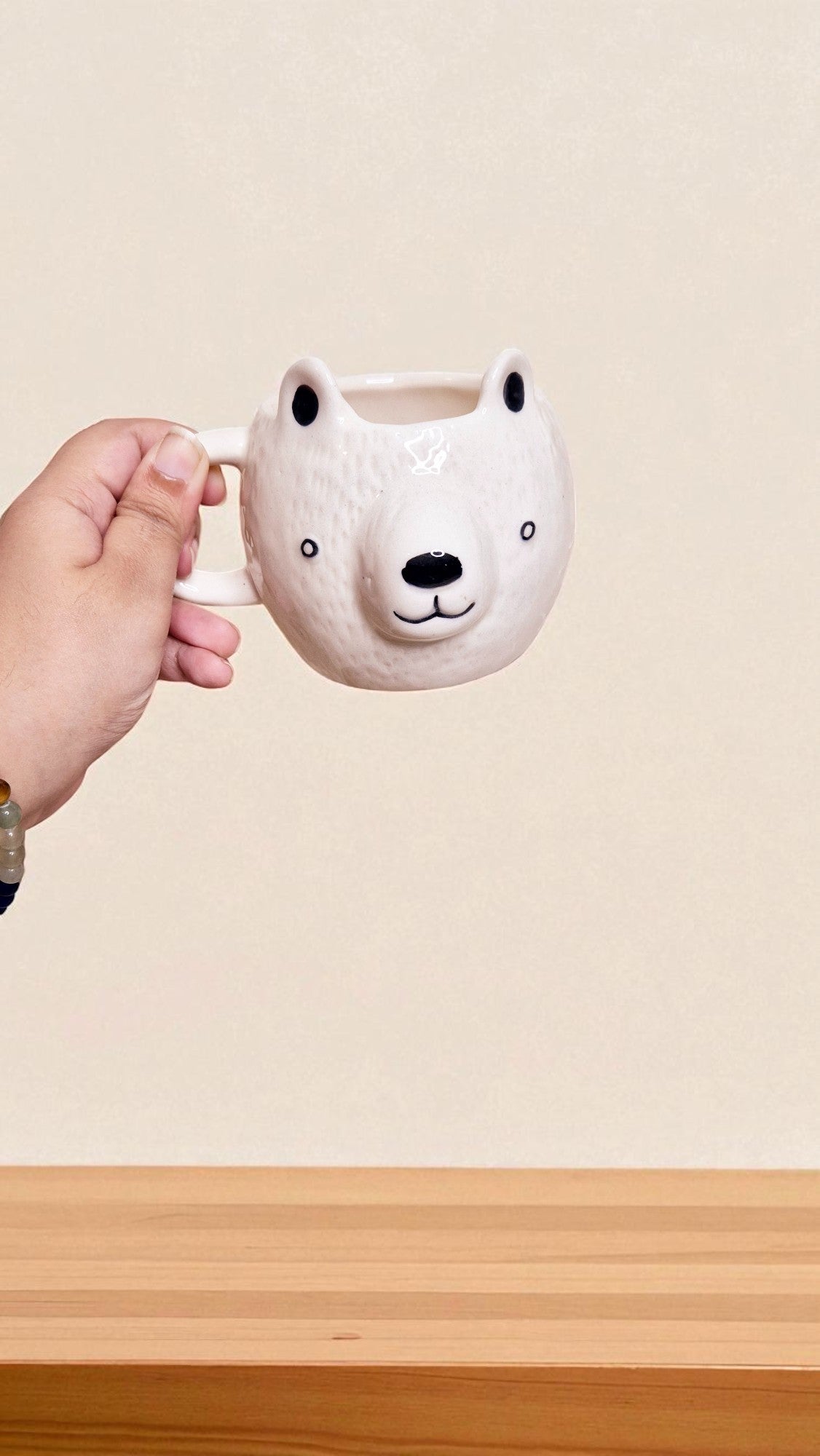 Handmade Ceramic Teddy Bear Shape Coffee Mug 400ml | Adorable Stoneware Coffee Cup for Tea, Hot Chocolate, Milk | Coffee Cup for Kids, Girls, Bear Lovers & Gifting