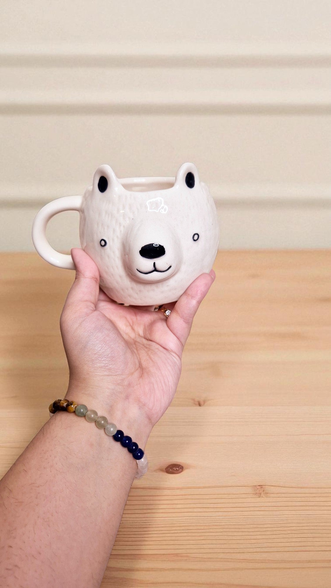Handmade Ceramic Teddy Bear Shape Coffee Mug 400ml | Adorable Stoneware Coffee Cup for Tea, Hot Chocolate, Milk | Coffee Cup for Kids, Girls, Bear Lovers & Gifting