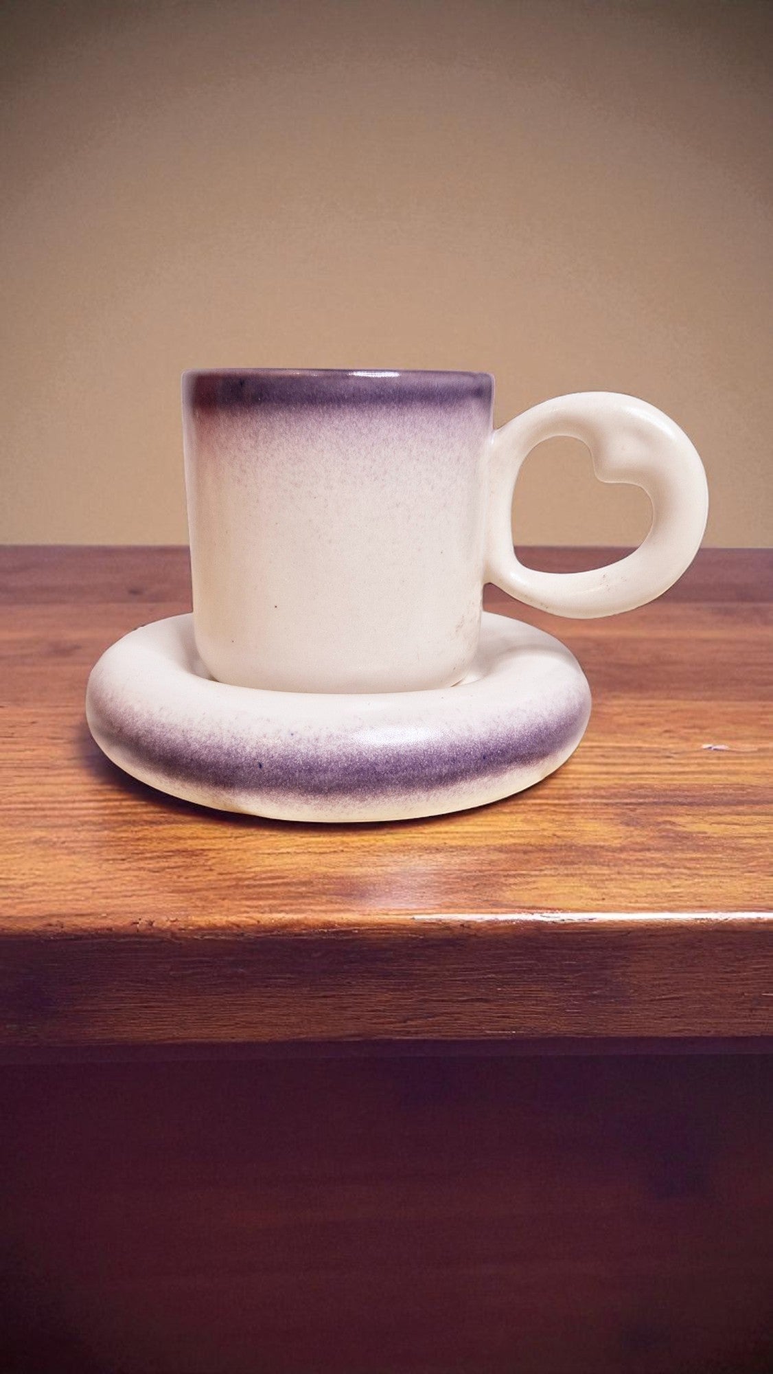 Handcrafted Ceramic 300 ml Cup & Saucer Set – Artisan-Made Tea & Coffee Set | Unique Drinkware for Gifting | Microwave & Dishwasher Safe