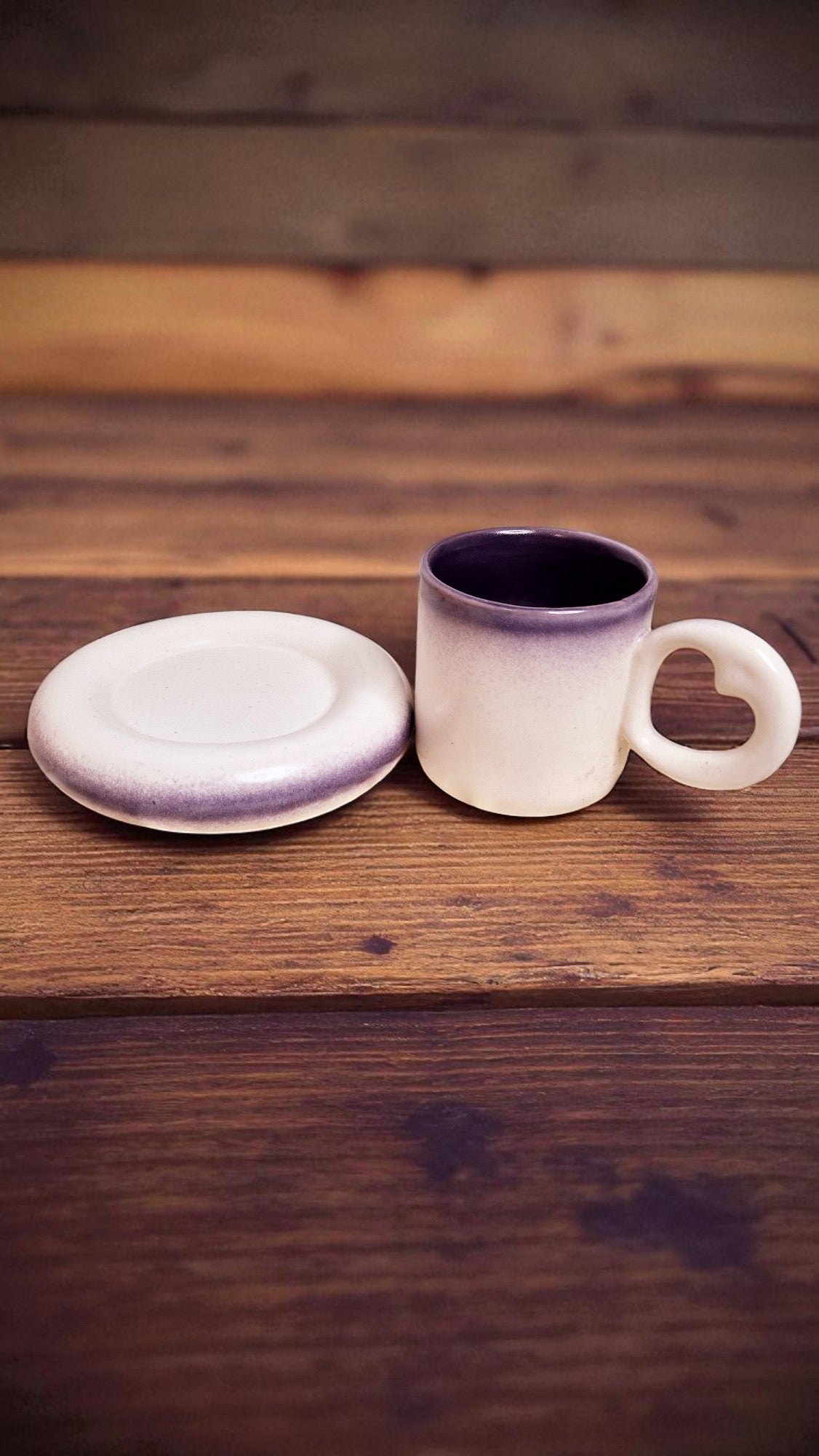 Handcrafted Ceramic 300 ml Cup & Saucer Set – Artisan-Made Tea & Coffee Set | Unique Drinkware for Gifting | Microwave & Dishwasher Safe