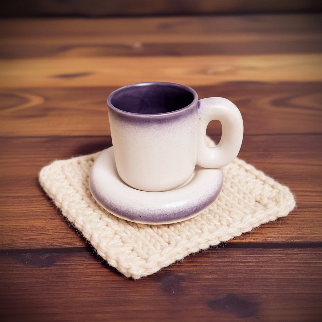 Handcrafted Ceramic 300 ml Cup & Saucer Set – Artisan-Made Tea & Coffee Set | Unique Drinkware for Gifting | Microwave & Dishwasher Safe