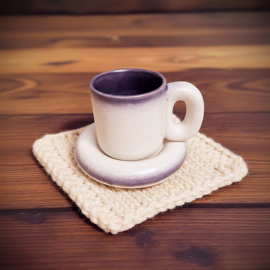 Handcrafted Ceramic 300 ml Cup & Saucer Set – Artisan-Made Tea & Coffee Set | Unique Drinkware for Gifting | Microwave & Dishwasher Safe