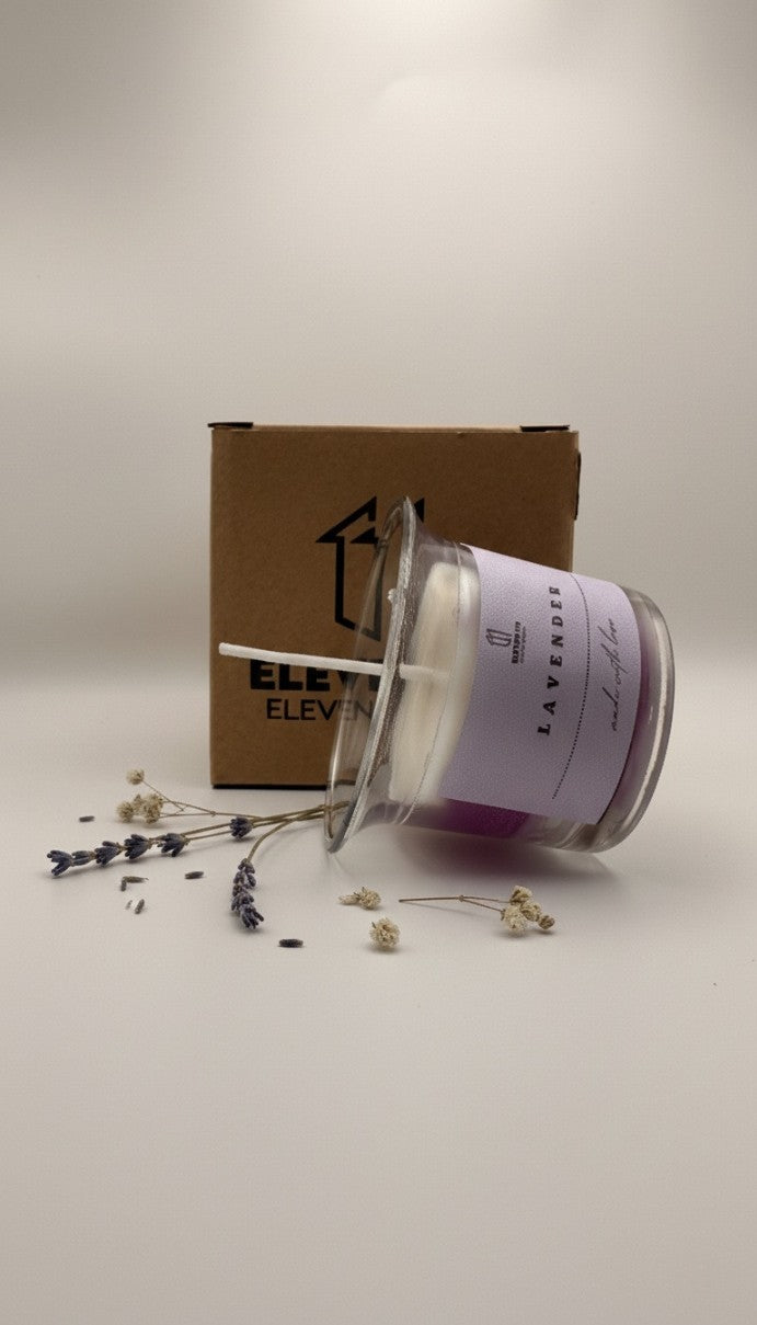 Lavender Scented Soy Wax Jar Candle | Up to 10 Hours Burn Time | Premium Glass Jar | 120 gm | Soothing Aromatherapy Candles for Bedroom Ambience & Gifting