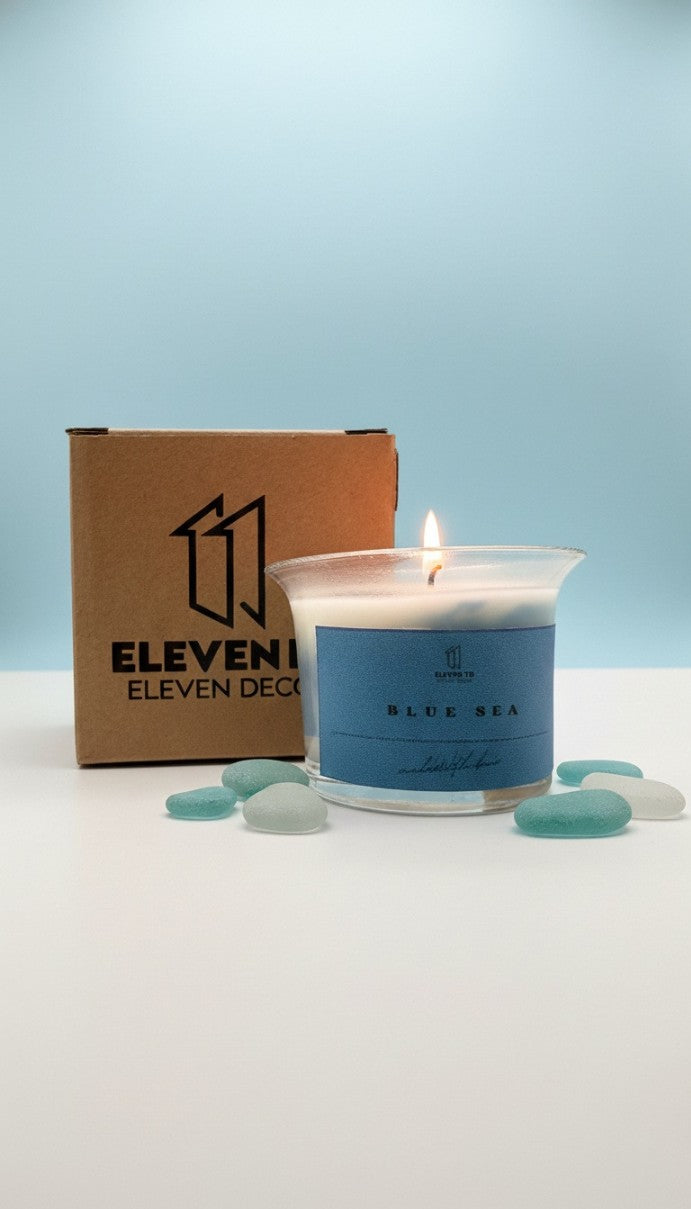 Blue Sea Scented Jar Candle | 120g Soy Wax Candle | 10 Hours Burn Time | Long-Lasting Fresh Ocean Fragrance | Home Decor, Spa, Meditation, Aromatherapy & Gifting