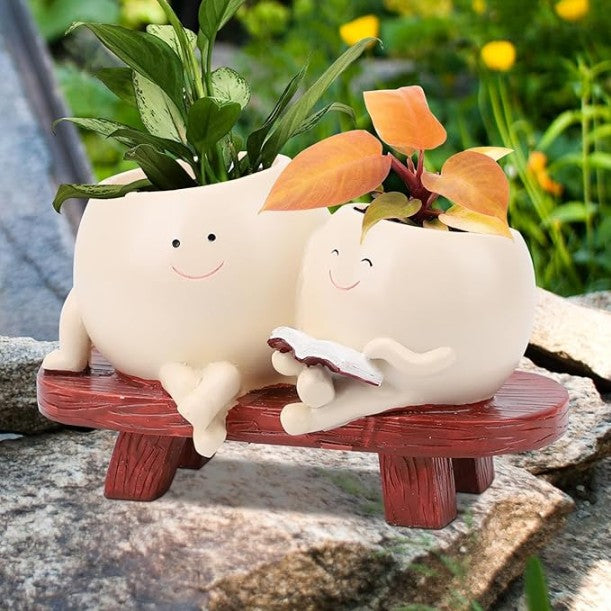 Smiley Face Unique Chair Succulent Flower Pots