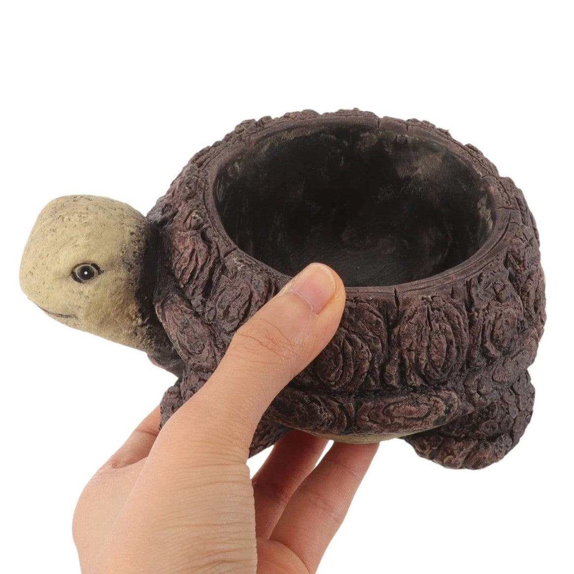 Cute Turtle Shaped Succulent Flower Pot | Handcrafted Resin Turtle Planter | Decorative Animal Design Mini Plant Pot for Desk, Balcony, Home, and Office Decoration