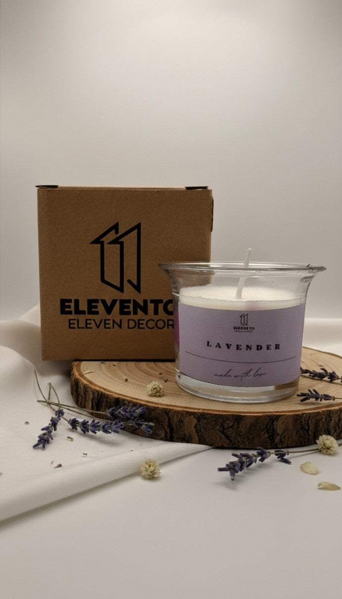 Lavender Scented Soy Wax Jar Candle | Up to 10 Hours Burn Time | Premium Glass Jar | 120 gm | Soothing Aromatherapy Candles for Bedroom Ambience & Gifting