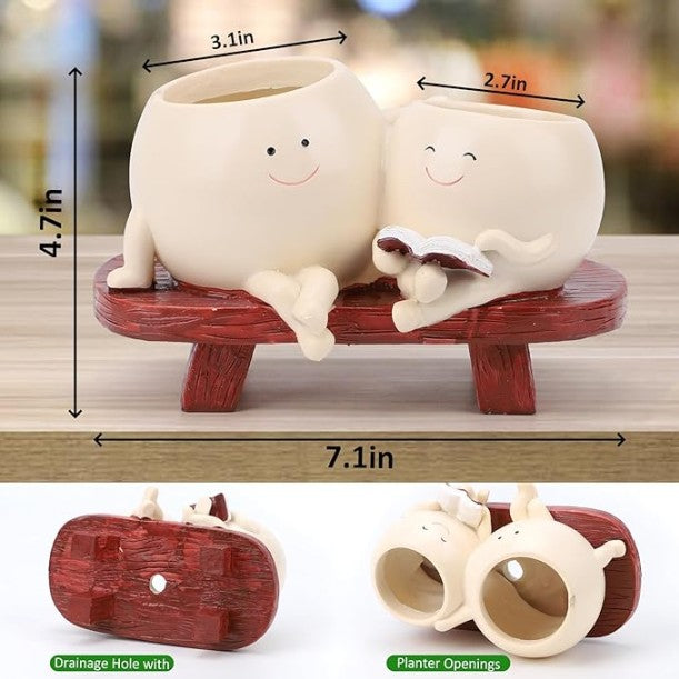 Smiley Face Unique Chair Succulent Flower Pots