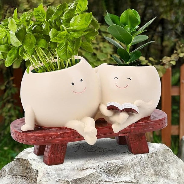 Smiley Face Unique Chair Succulent Flower Pots