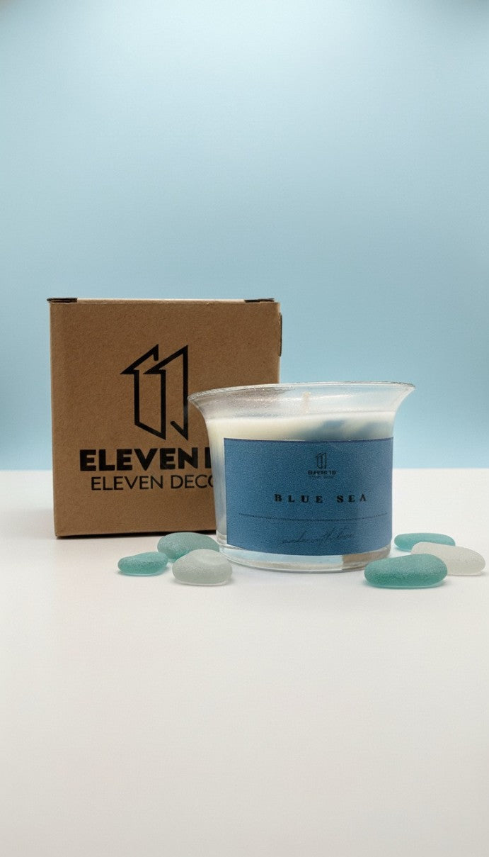Blue Sea Scented Jar Candle | 120g Soy Wax Candle | 10 Hours Burn Time | Long-Lasting Fresh Ocean Fragrance | Home Decor, Spa, Meditation, Aromatherapy & Gifting