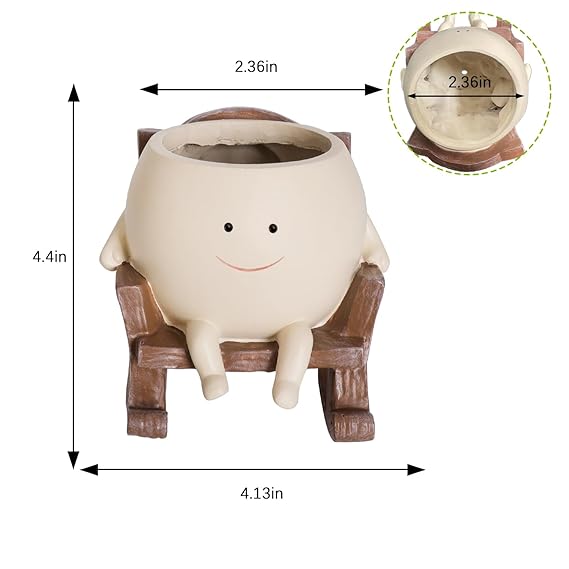 Unique Cute Resin Rocking Chair Succulent Pots