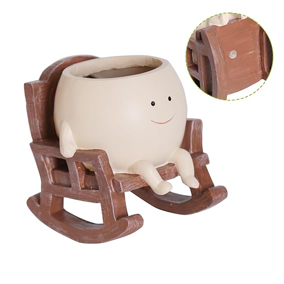 Unique Cute Resin Rocking Chair Succulent Pots