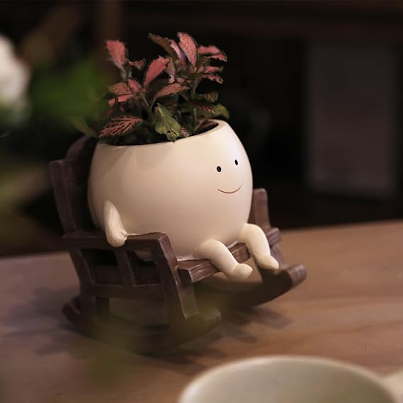 Unique Cute Resin Rocking Chair Succulent Pots