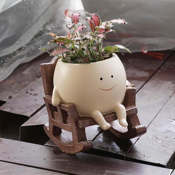 Unique Cute Resin Rocking Chair Succulent Pots