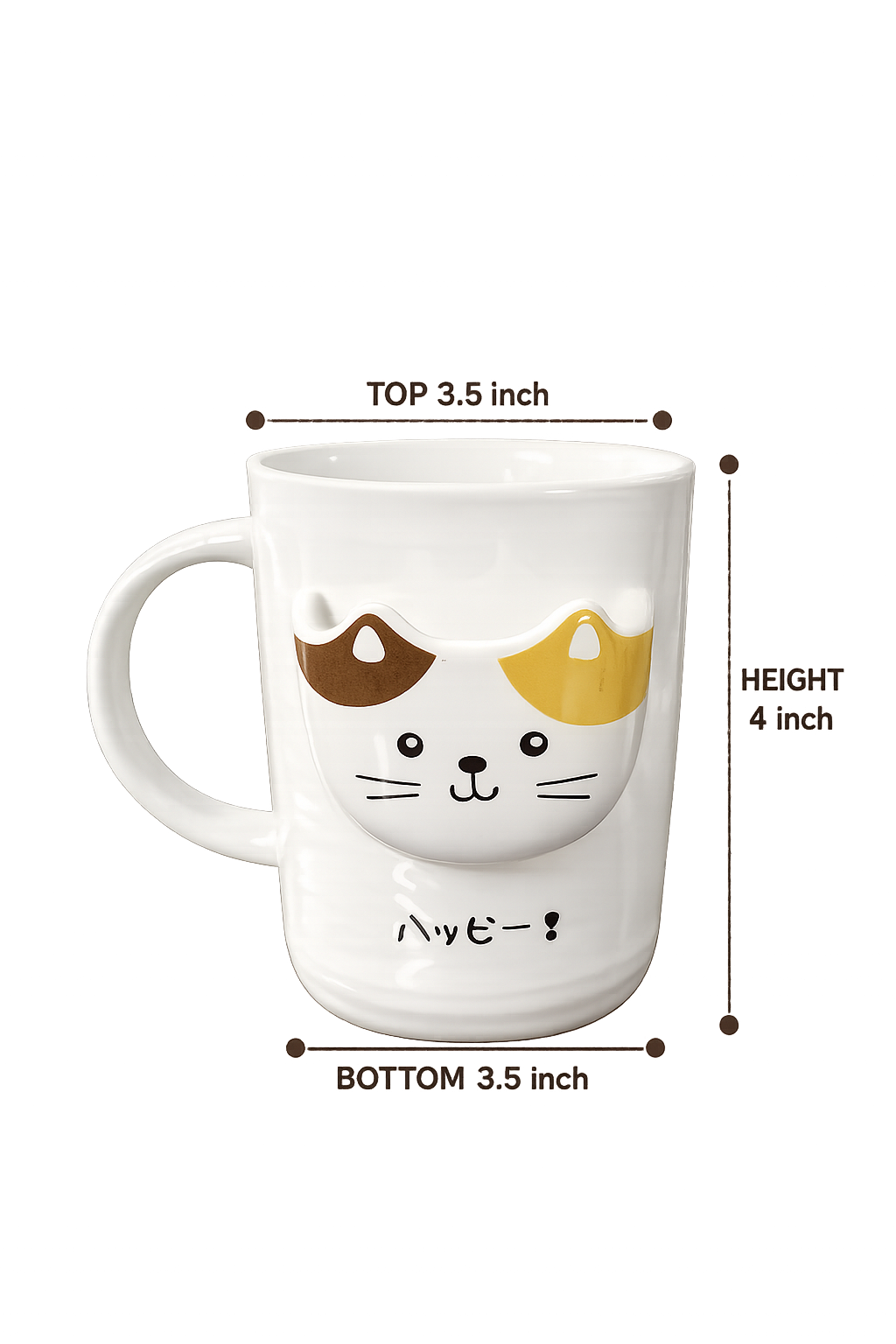Eleven to Eleven Cute Cat Ceramic Mug with Lid and Spoon | Coffee & Tea Mug | Large Capacity Ceramic Cup | Office Desk Mug | Gift for Women, Men & Cat Lovers (400ml - Multicolour)