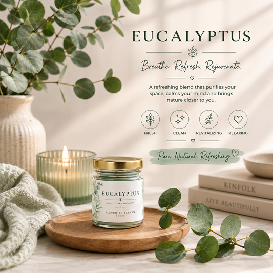The Slow Living Collection – Discovery Set | A Curated Set of Four Handcrafted Scented Candles | 100g Each | Lavender, Rose, Eucalyptus & Sandalwood