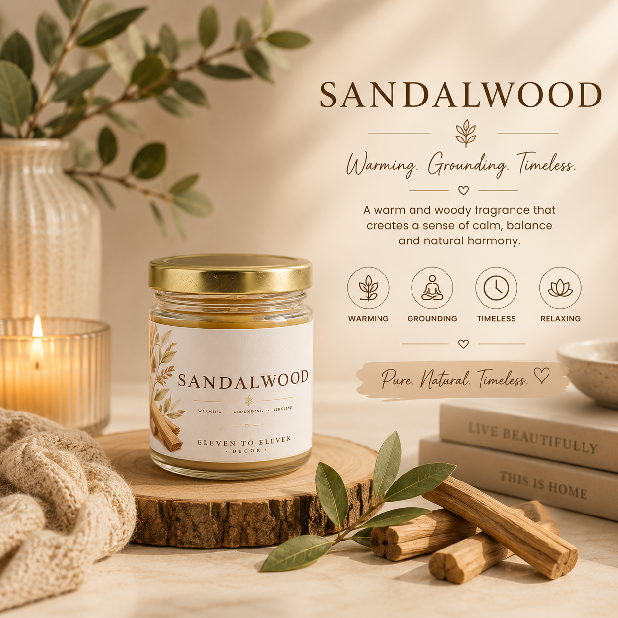 The Slow Living Collection – Discovery Set | A Curated Set of Four Handcrafted Scented Candles | 100g Each | Lavender, Rose, Eucalyptus & Sandalwood