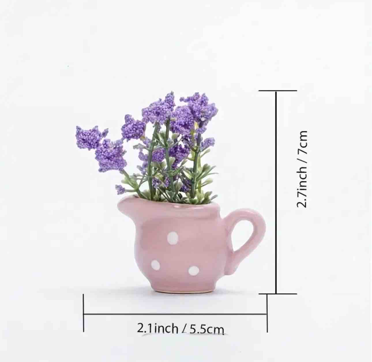3D Ceramic Mini Vase Refrigerator Magnets Set of 6 with Neodymium Magnet | Unique Flower Pot Fridge Magnets for Kitchen, Office & Home Decor