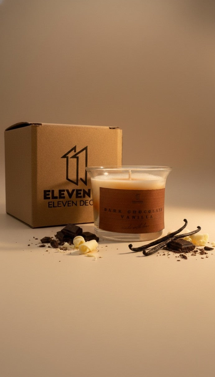 Dark Chocolate Vanilla Scented Open Jar Candle | Soy Wax | 10 Hours Burn Time | Strong & Long-Lasting Aroma | Home Decor, Relaxation, Spa & Gifting-120g